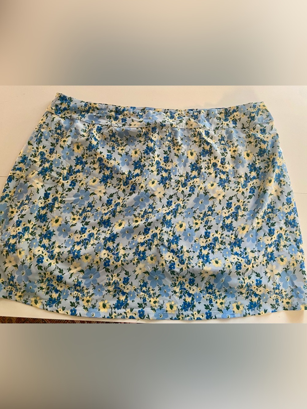 2x Floral Light Blue skort with attached short with pocket